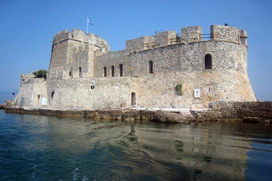 a Greek island castle