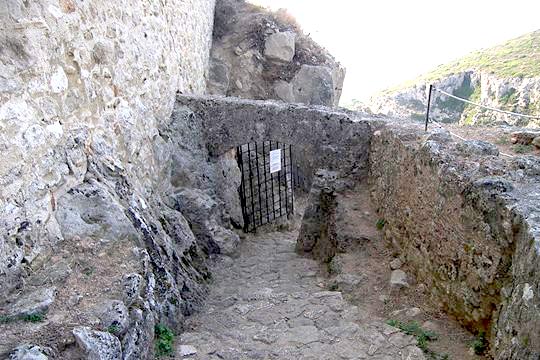 the entrance to the castle