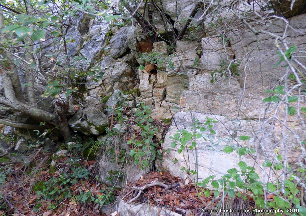 rocks embeded in fortification-photo by Y.Costopoulos, 2019