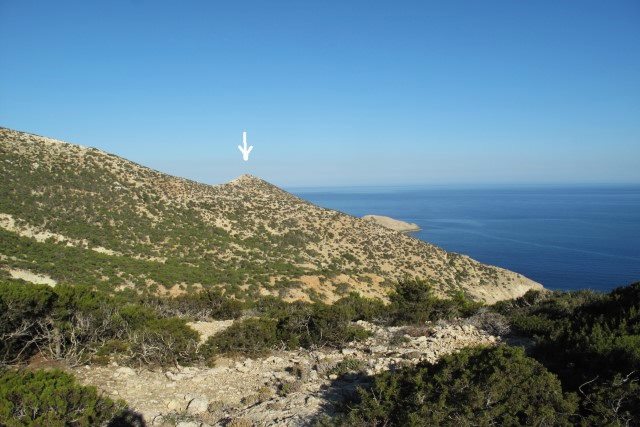 view of the hill from the path Ampelos-Potamos