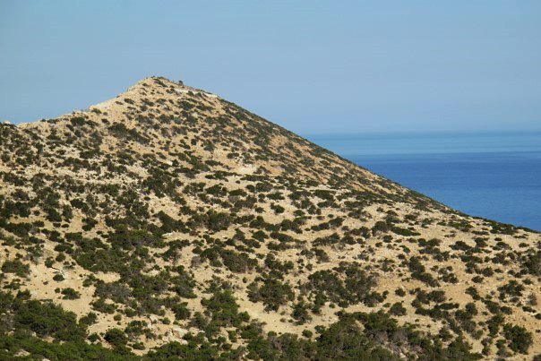 view of the hill from the path Ampelos-Potamos