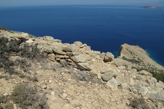 view of the NW section of the wall from the interior