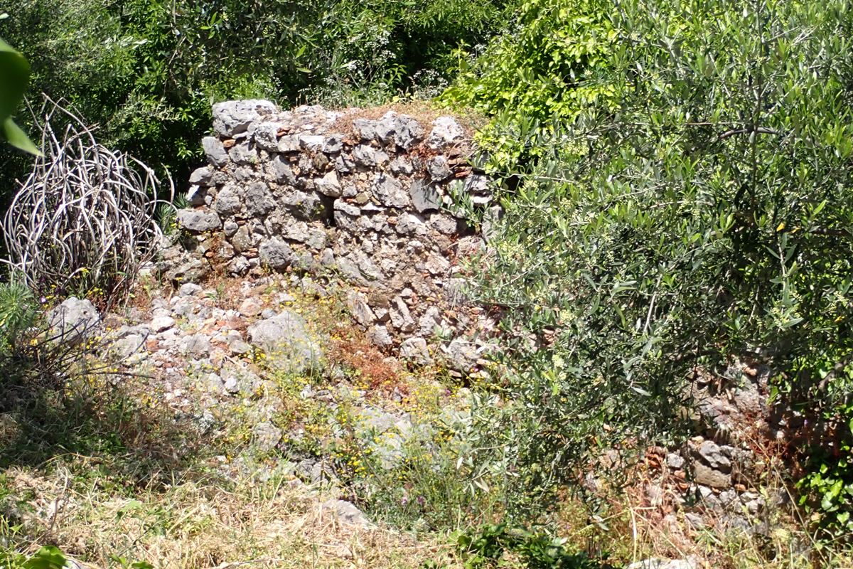 ruins lower in the north side of the hill