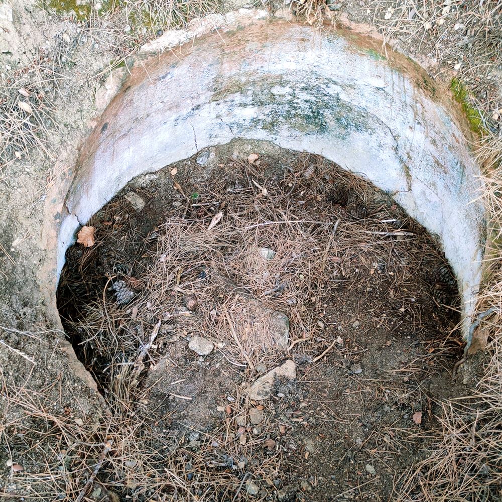 a jar in the ground