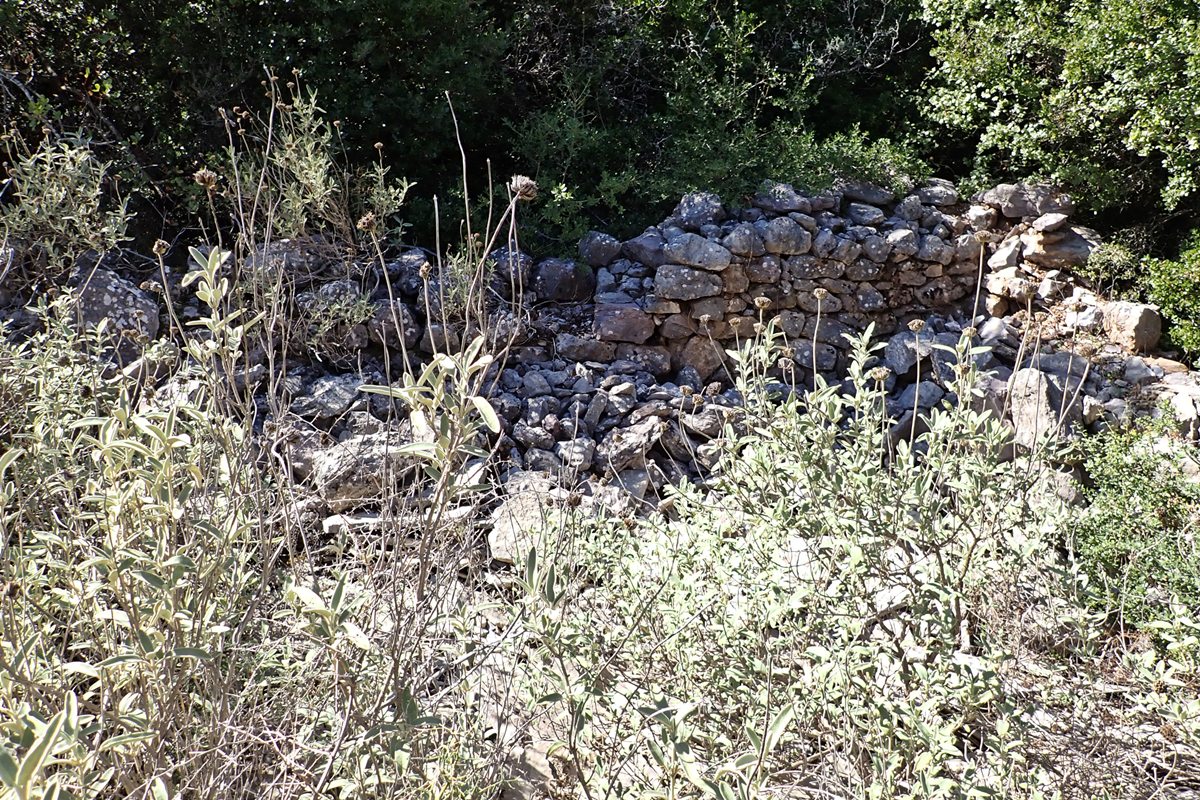 ruins of the building in the interior of the citadel
