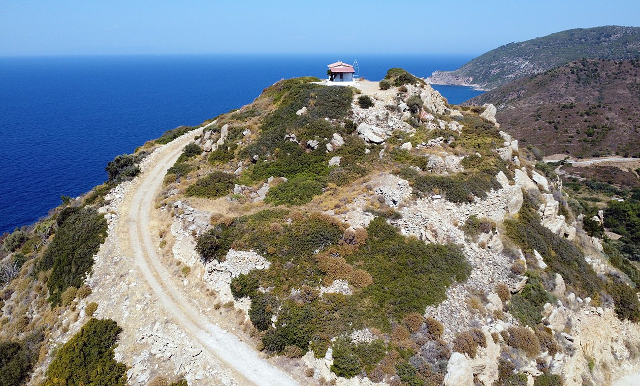 fortification remains on the hill