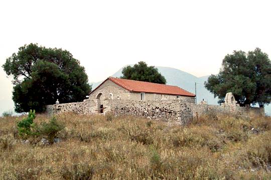 the chappel of Agios Ioannis at the top