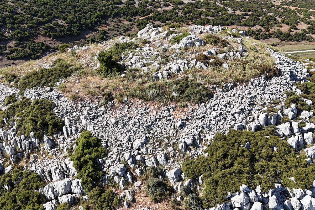 ruins on hill “Agriada ”SW of Prophet Elias