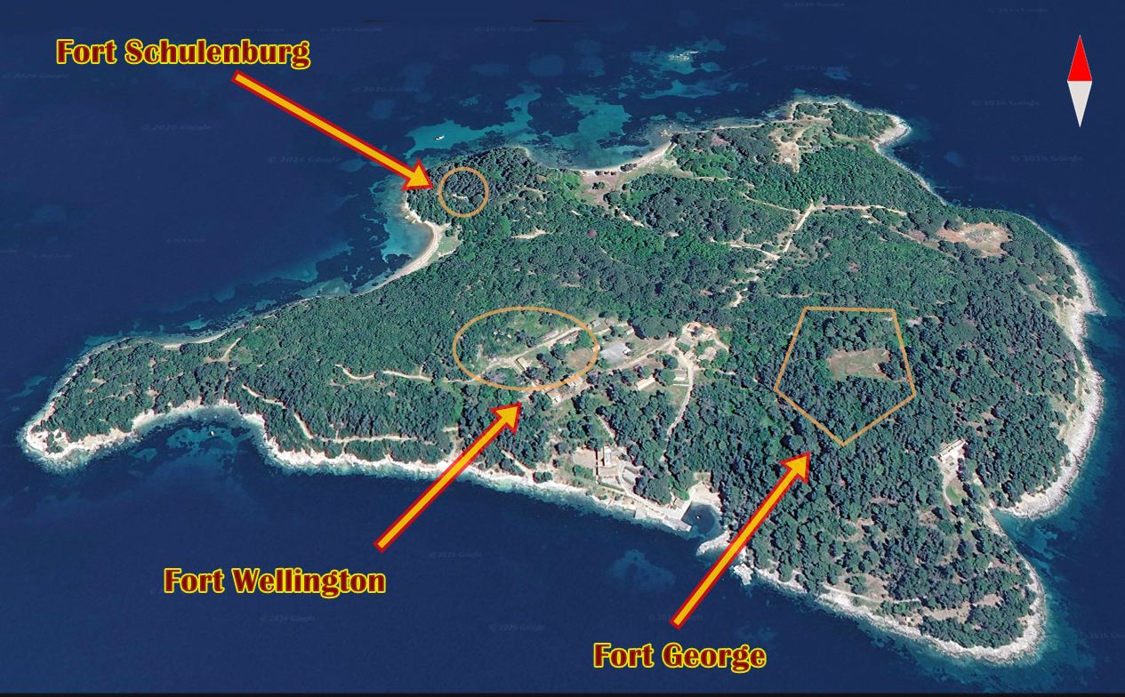 the locations of the forts in Vido